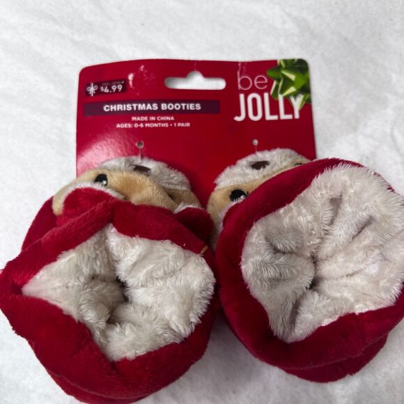 Christmas Booties for Baby Ages 0-6 Months NEW "First Christmas" Holiday Infant - Picture 3 of 7